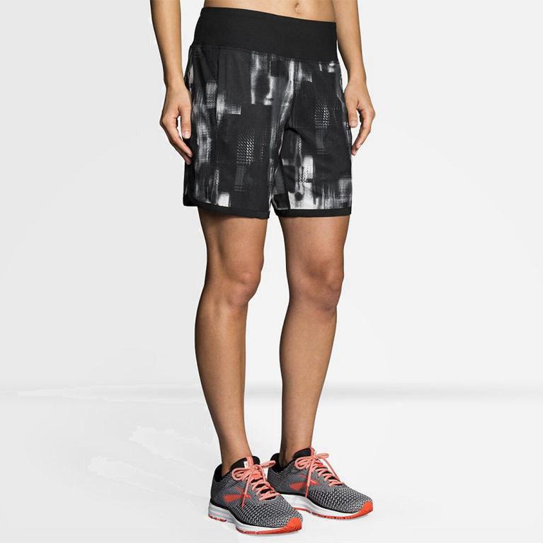 Brooks Chaser 7 Womens Running Shorts - Grey - Philippines (945127ERS)